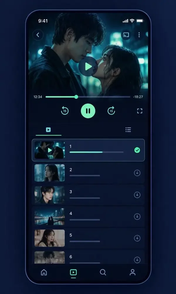 ai短剧APP播放界面预览